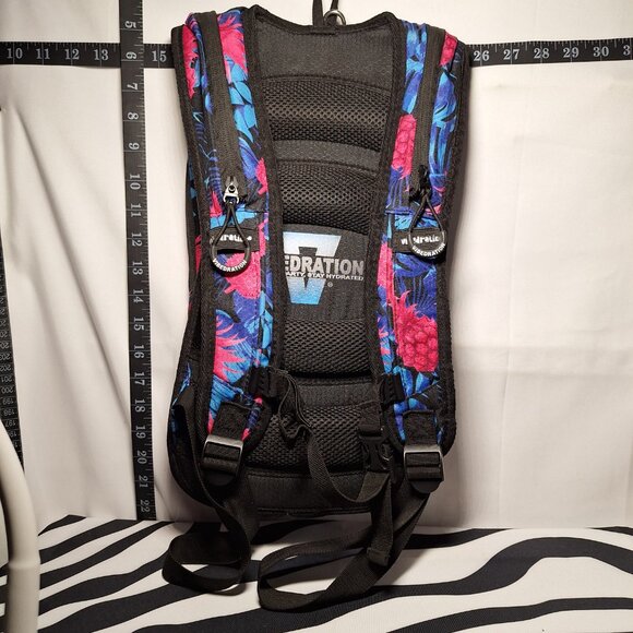 *SAVE* Vibedration Hydration Backpack w/o bladder w/ bag,blue pink tropical main image 6